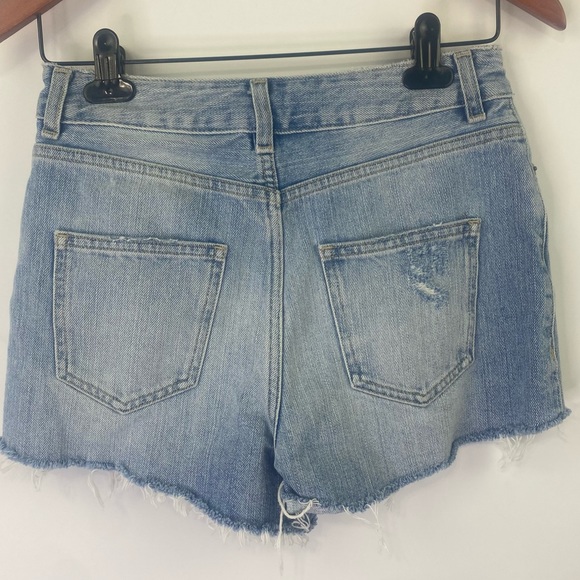 ASOS Jean Shorts High Rise Ripped Denim Shorts Size 4 - Picture 3 of 7